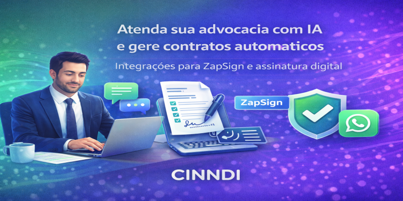 Atendimento com IA para escritório de advocacia + contratos automáticos | CINNDI