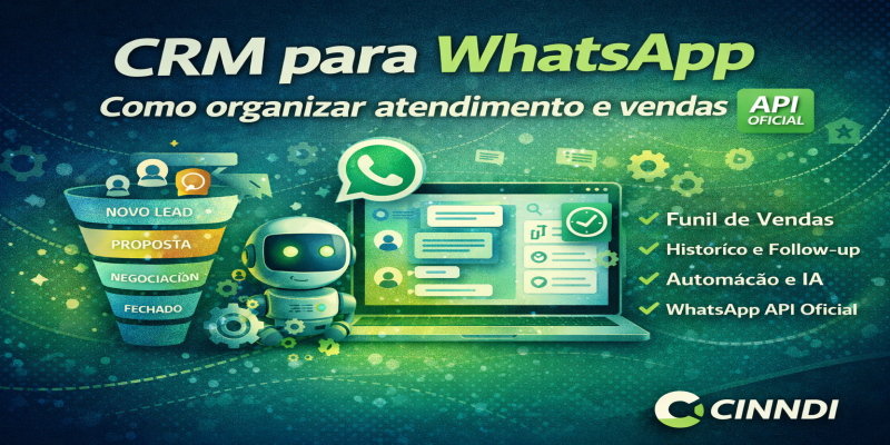 CRM para WhatsApp: como organizar atendimento e vendas (API Oficial) em 2026